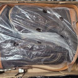 Mens Westen Boots 11D and Belt 36-38