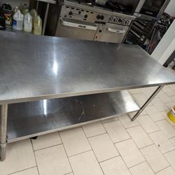 Stainless Steel Kitchen Prep Table With Undershelf 30" x 72"