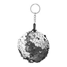 Reversible Sequin Ball Keychain - Eye-Catching Glitter Design (Gold/Silver)