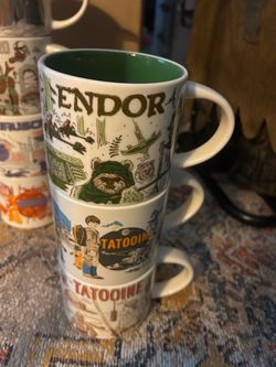 Disney parks Starbucks starwars complete mug set
