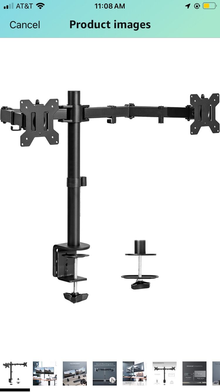 VIVO Dual Monitor Desk Mount, Heavy Duty Fully Adjustable Stand