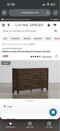 Living Spaces - Willow creek chest of drawers