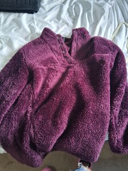 Purple fuzzy jacket