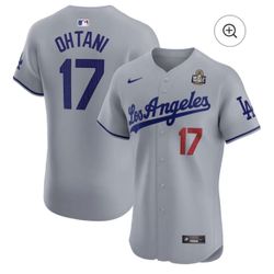 Shohei Ohtani Los Angeles Dodgers Nike 2024 World Series Gray Road Elite Jersey Size 48