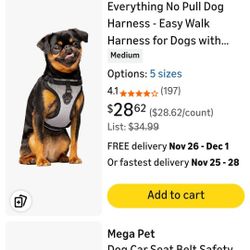 Size MEDIUM dog harness