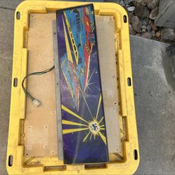 Original omega race marquee light assembly ARCADE video GAME PART if-f