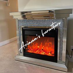 New Electric Fireplace Encrusted Diamonds 