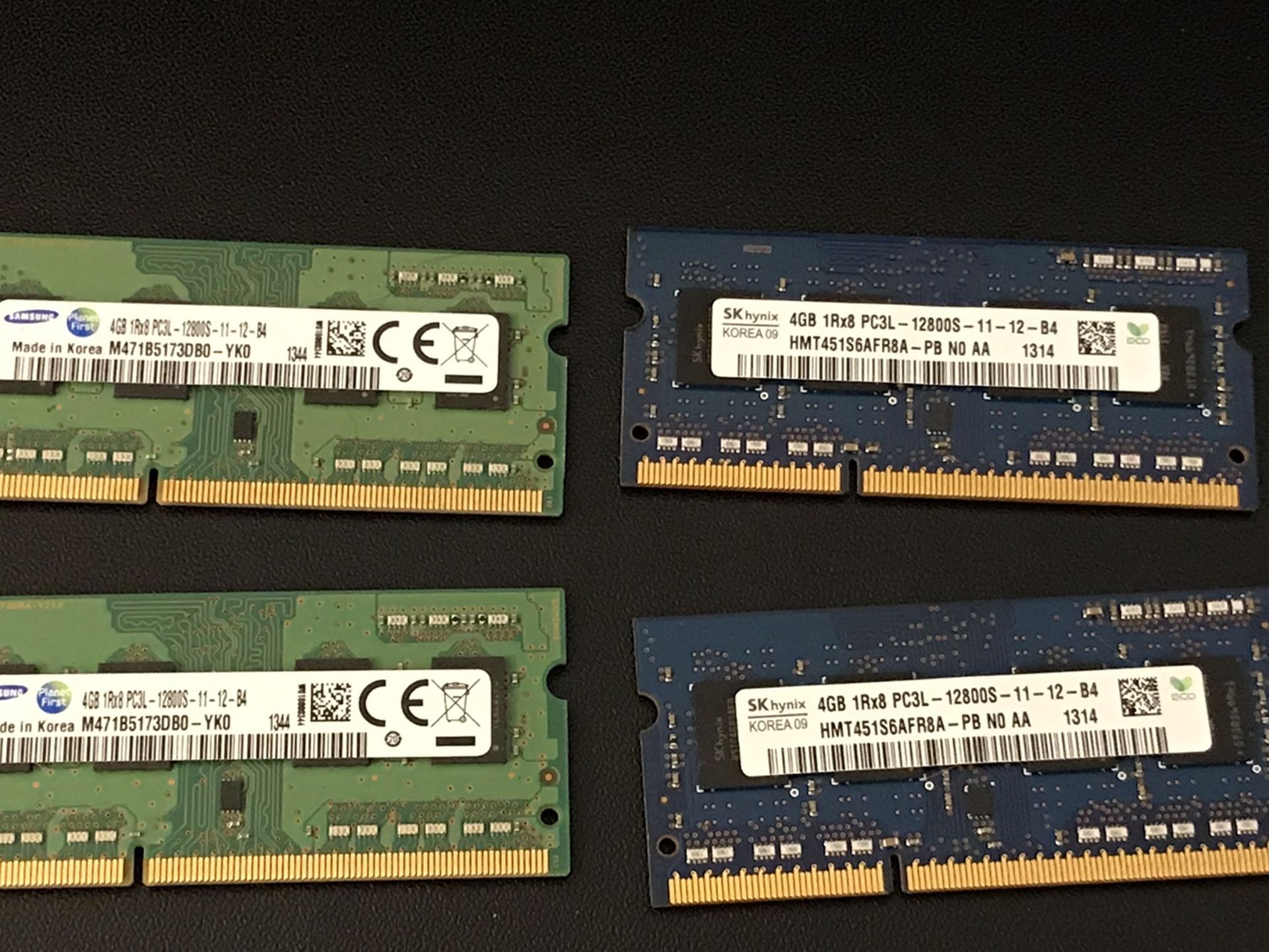 16 GB Laptop Memory 12800s PC3L