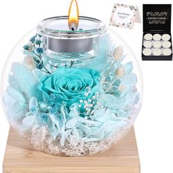 Christmas Birthday Gifts for Women Preserved Roses in Glass Dome with Scented - Romantic Preserved Flower for Women, Girlfriend, Wife, Mom, Grandma, S