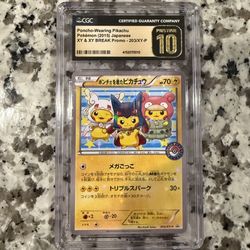 2015 POKEMON JAPANESE XY PROMO #203 PONCHO-WEARING PIKACHU CGC 10 Pristine