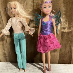 Sparkle Girlz Fairy Doll by ZURU 11.5” Blonde Hair Teal Wings. 2 dolls 