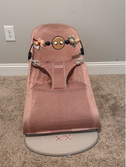 BabyBjorn Bouncer Bliss, Mesh, Dusty Pink(+toy bar)