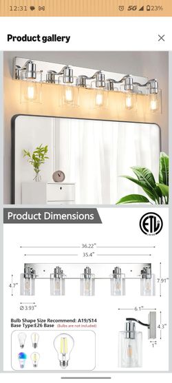 5 light vanity brand new