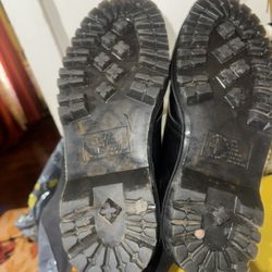 Dr. Martens Doc 1461 Quad Black Leather Platform Shoes Us Women 8