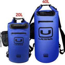 Blue 20L Or 40L Dry Bag For Kayak, Boat, Camping Etc 