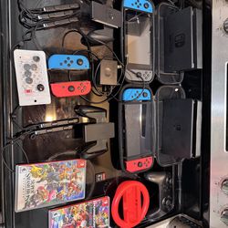 Nintendo Switches With Games and Accessories
