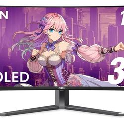 AOC Agon PRO AG346UCD 34" Ultra Wide Curved QD OLED Gaming Monitor, 21:9 WQHD 3440x1440, 175Hz 0.03ms, G-Sync Compatible, HDR 400 True Black, USB 3.2,