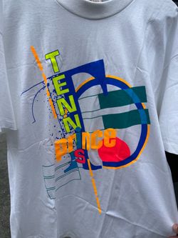 Prince Tennis white cotton t-shirt Men’s XL 1990s  New Single