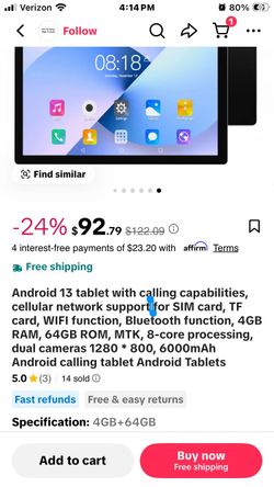 JCE 10” Tablet Android 13