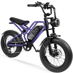 ESKUTE Electric Bike for Adult, 48V 20.8/41.6Ah Battery, 20"×4" Fat Tire with 1500W Motor E-Bike, Off-Road Ebike Up to 30+MPH, 7-Speed Beach Snow Trai