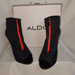 ALDO Crocilone Black Stiletto Ankle Boot
