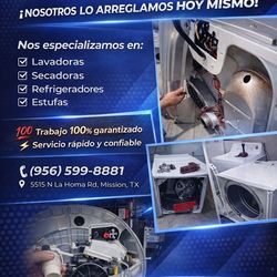 👉 ¿Tu lavadora o secadora dejó de funcionar? 😩
👉 ¡No gastes en una nueva! 💸 Nosotros la reparamos rápido y con garantía 💯
👉 Servicio el mismo dí