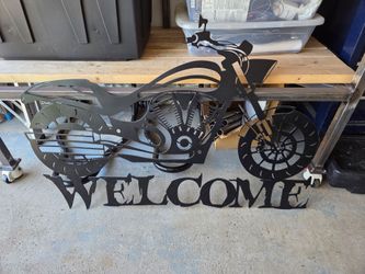 Motorcycle Welcome Sign