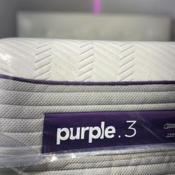 Full size Purple.3 Hybrid Mattress w box spring