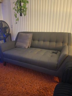 Grey small couch