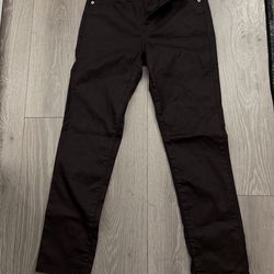 Banana Republic leather jeans dark brown
