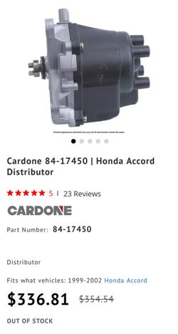 Cardone 84-17450 | Honda Accord Distributor