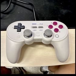 8BitDo Pro 2 Wired Gamepad Controller Gray Purple Track Pad Switch & Windows 