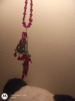 Glass Necklace And Medallion