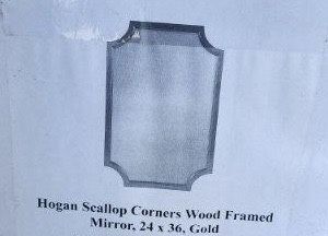 Gold Wood Framed Mirror