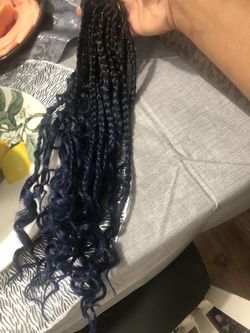 Ombré 1b And Blue Crochet Braids 8 Pks