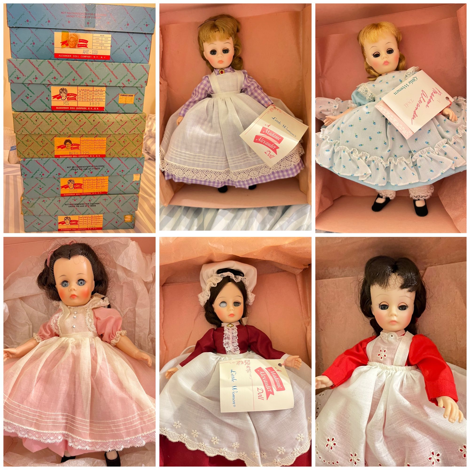 Little Women Set Of 11” Vintage Madame Alexander Dolls from the 1970’s in Original Box / packaging 