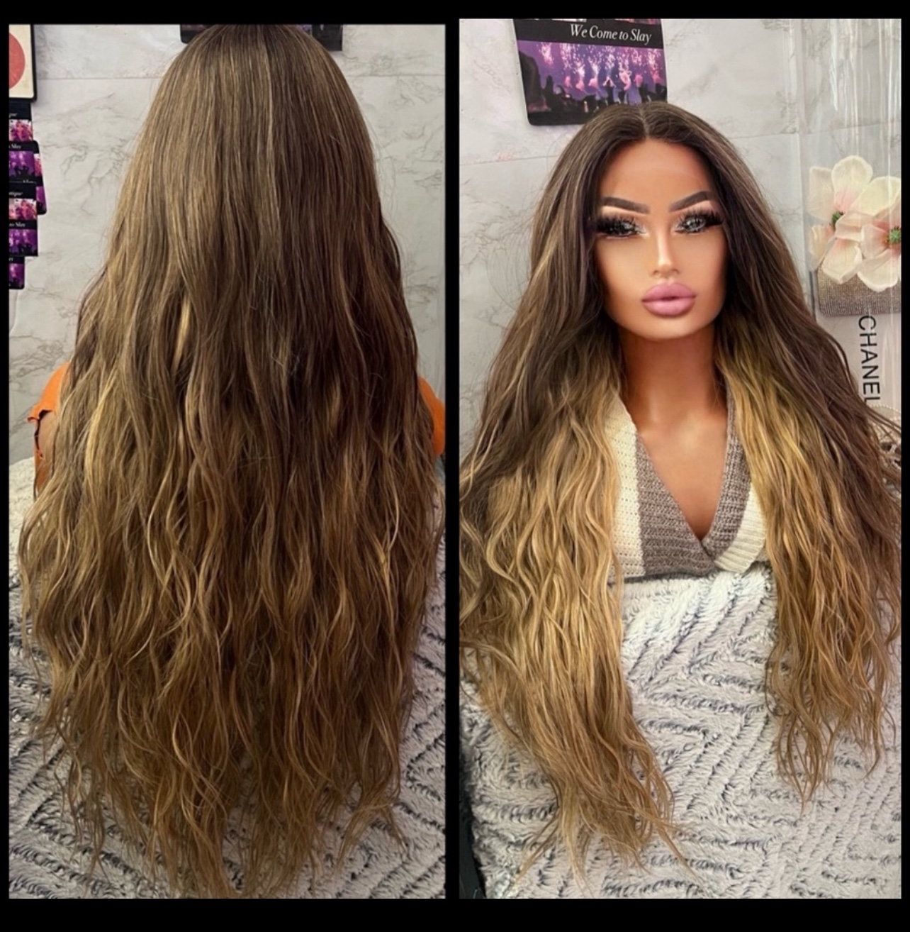 Human Hair Blended Lace Front Wig