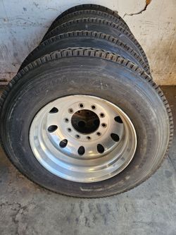 Tires/Aluminum rims 24.5 for tractor