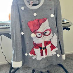 Christmas Cat Design Sweater