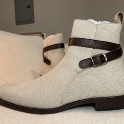 TAFT “The Dylan Boot” Men’s Size 10 US Cream Beige “Salt”