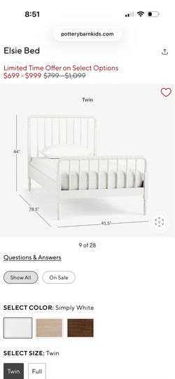 Pottery Barn Elsie bed frame