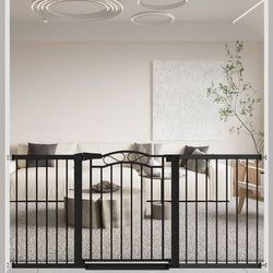 Fairy Baby Safety Gate with Cat dog pet Door 62-65"