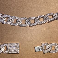 925 Silver And Diamond Chain 