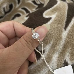 Real 925 Sterling Silver Wedding Ring Size 8