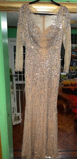 Terani Couture V-Neck Long Dress