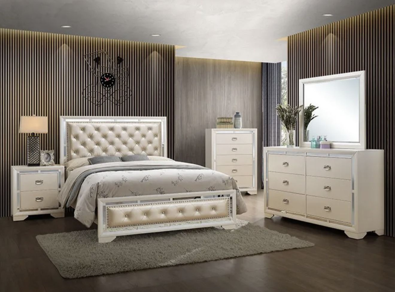 luxury retreat with this elegant, modern bedroom set—designed to impress and built for comfort.