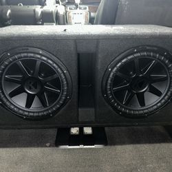 2 12” Kicker CVX In Kicker Box With 1500 Watt Audiopipe Mono Amp