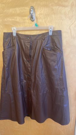 Banana Republic Brown Faux Leather Skirt