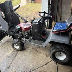 Tracktor With Snow Plow