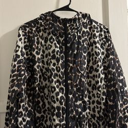 Betsey Johnson Leopard Print Windbreaker